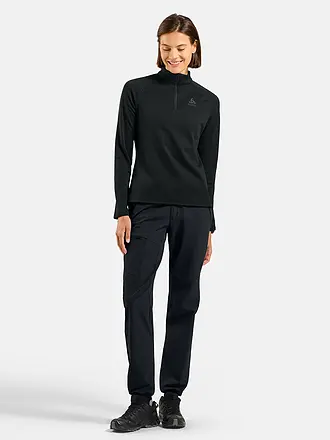 ODLO | Damen Unterzieh Zipshirt Besso Mid Layer | schwarz